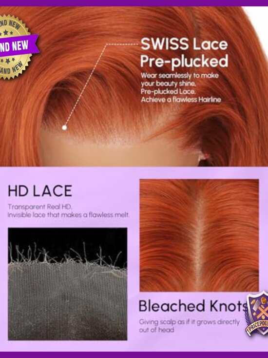 13x6 HD Lace Front Wig 200% Density Human Hair Body Wave Medium Cap main image 4